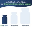 Taille de notre flacon de Chondroïtine sulfate vegan