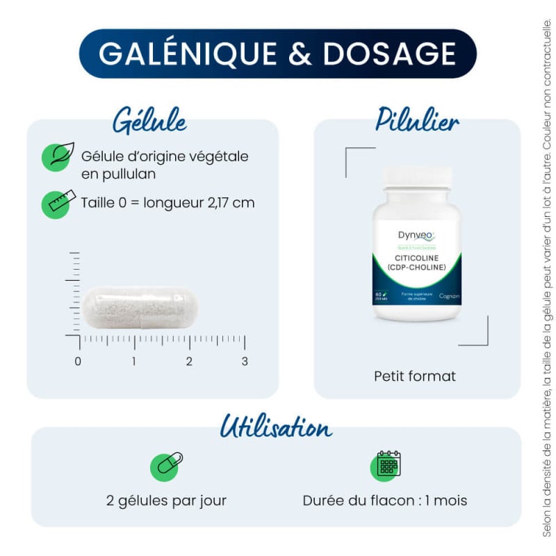 Galénique Citicoline Cognizin®