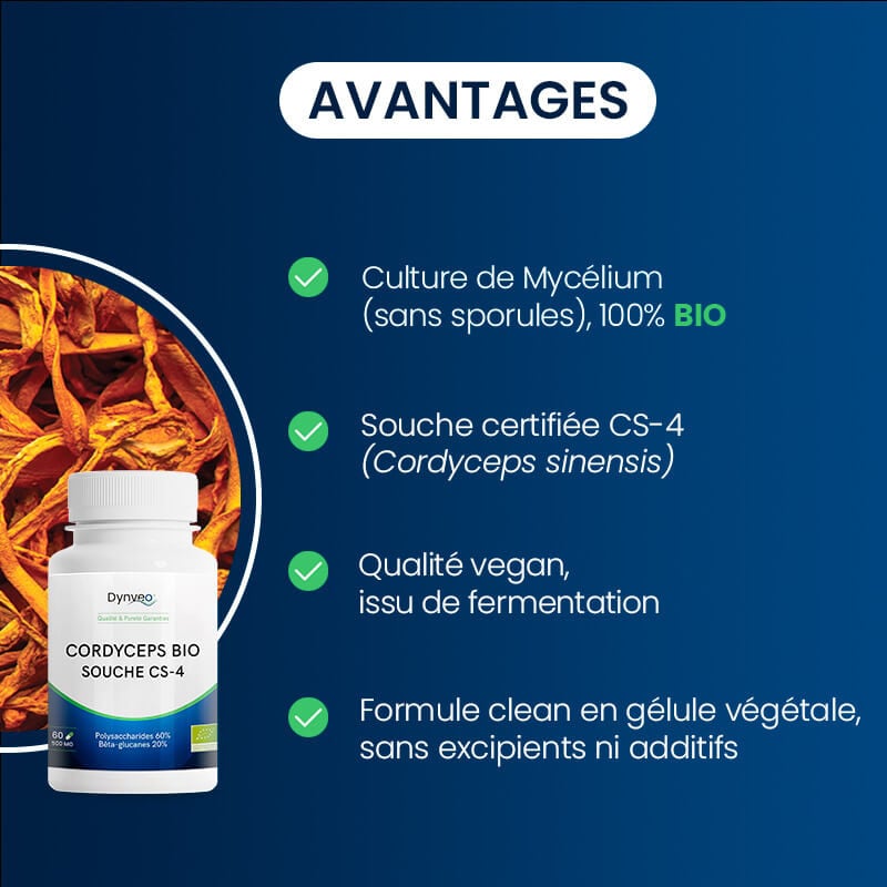 avantages du Cordyceps sinensis BIO