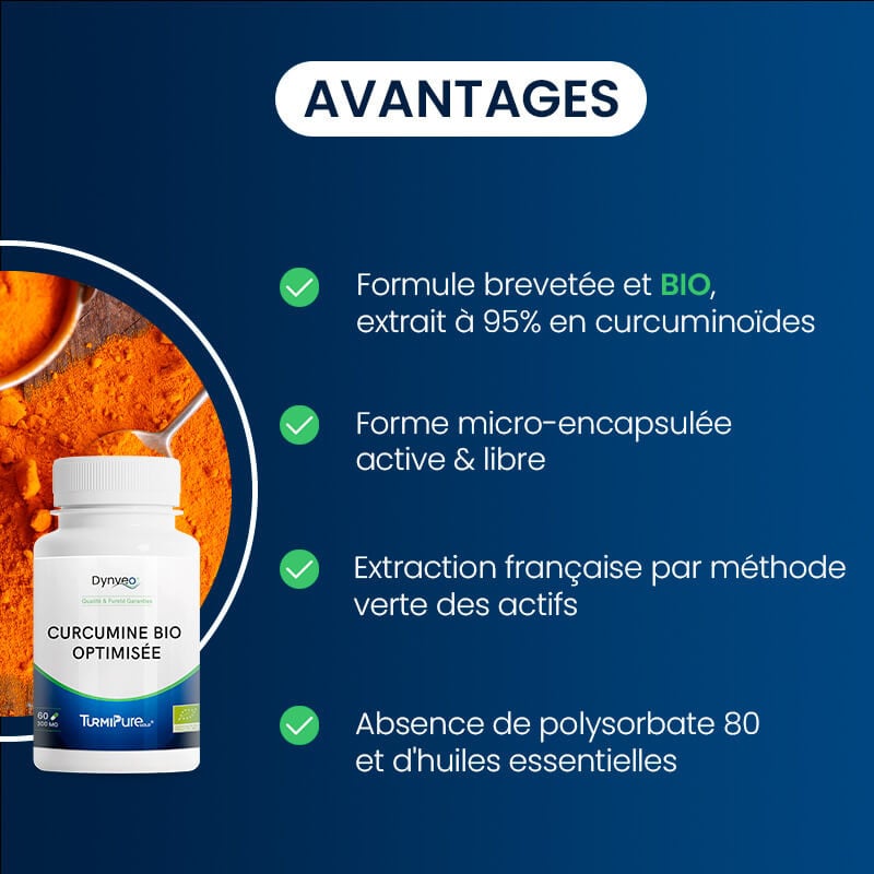 Avantages de la Curcumine Bio optimisée