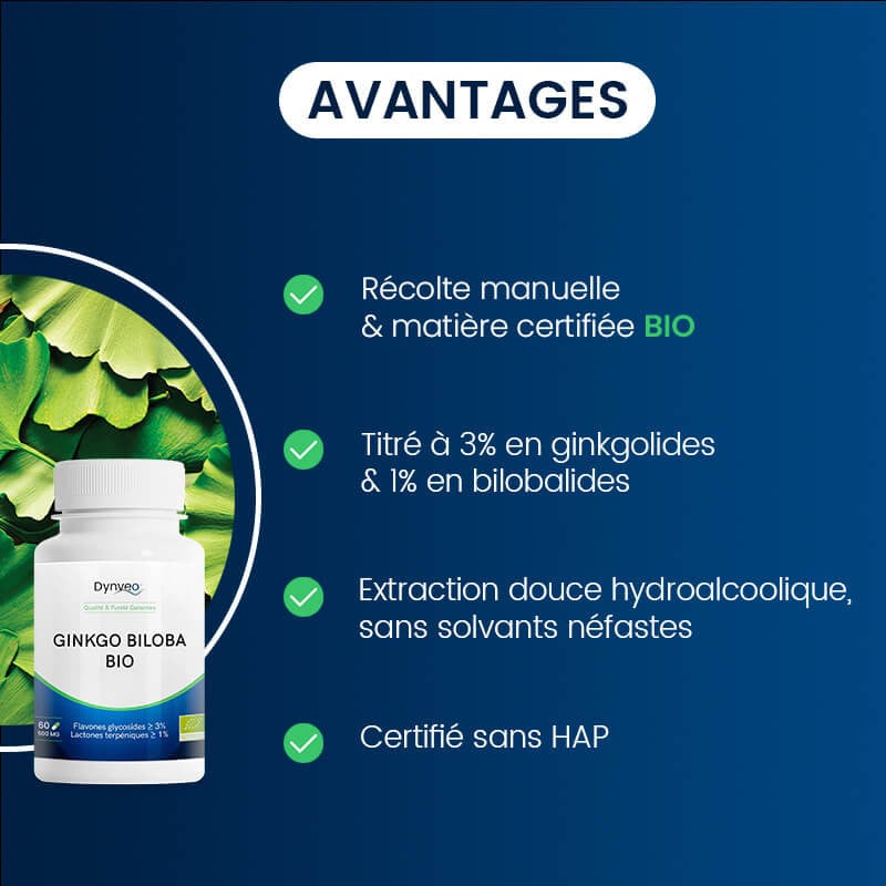 Avantages du Ginkgo biloba BIO