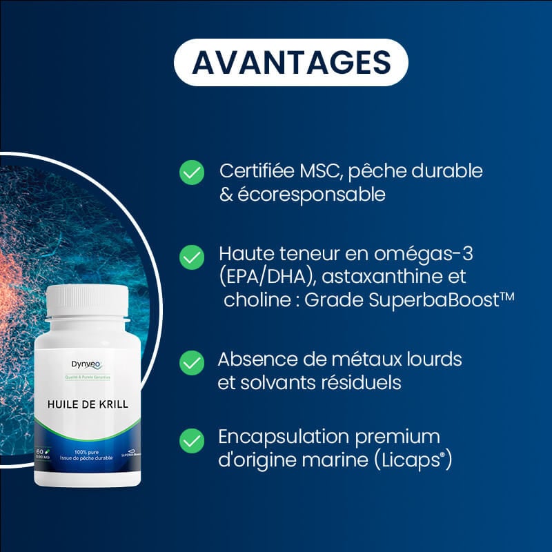 Avantages de notre huile de krill superbaboost