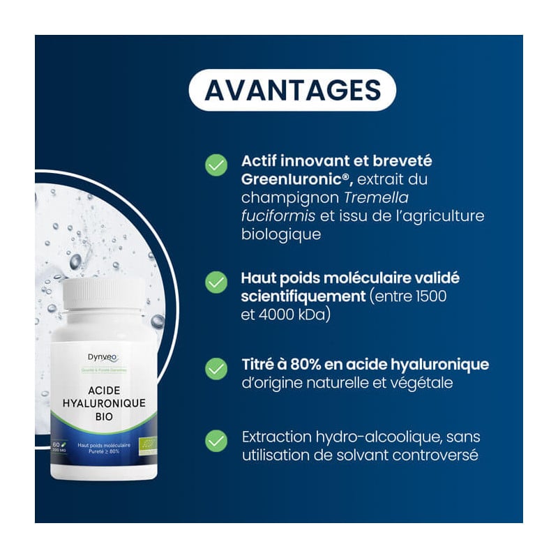 Acide hyaluronique naturel avantages