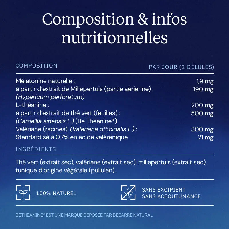 complexe endormissement composition