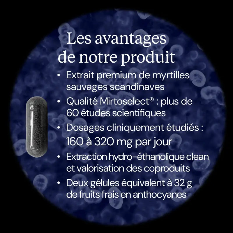 Extrait de myrtille sauvage avantage