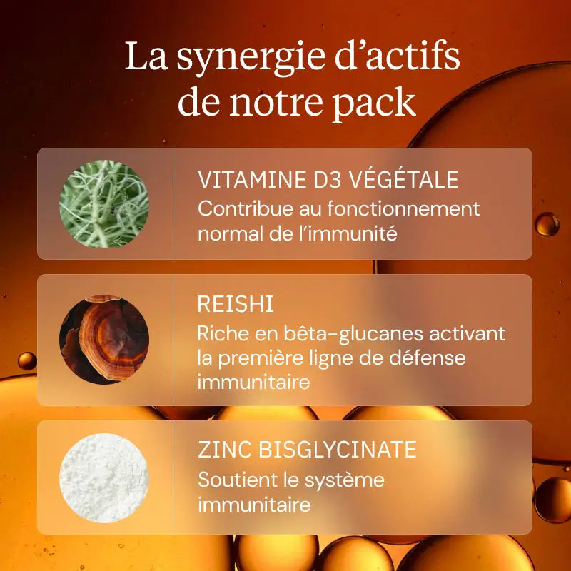 Programme Immunité : Reishi Bio, Zinc, Vitamine D3