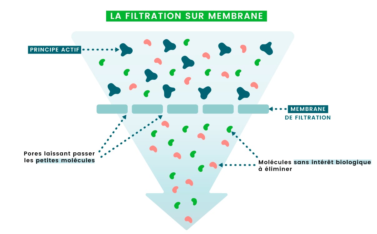 Extraction végétale filtration sur membrane