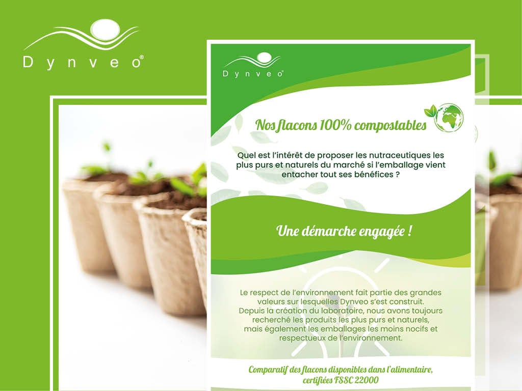 Infographie flacons compostables